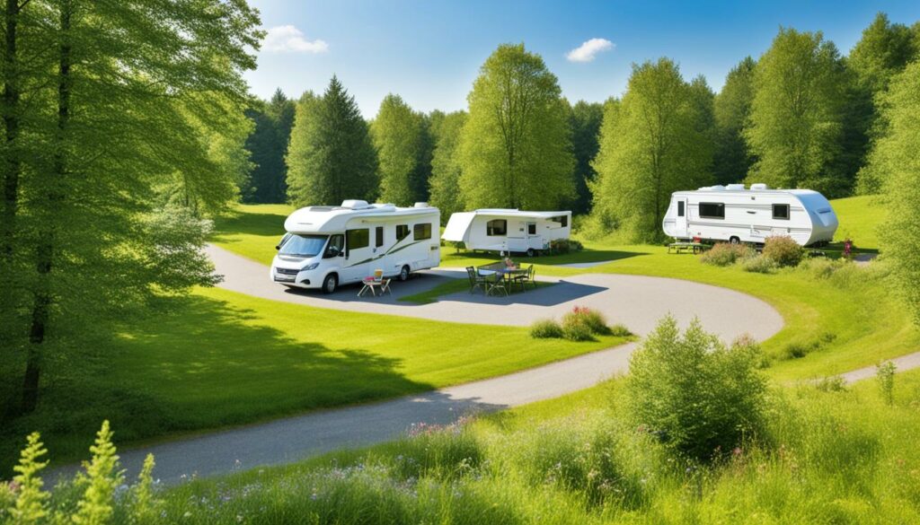 Camperplaatsen met faciliteiten in de Hoge Venen