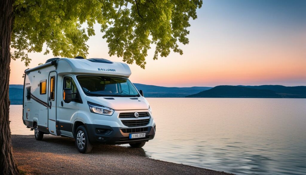 kamperen aan Balatonmeer
